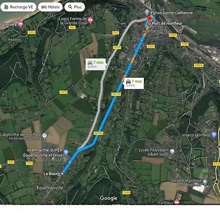 Air-conditioned Appart Cocon Honfleur Parking Fibre Apartment
